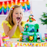 Rossesay Building Block Number 0-9 Birthday Cake Candle Numeral Birthday Sparkler Candles for Building Block Cake Topper for Party Decorations Supplies(Number 6)