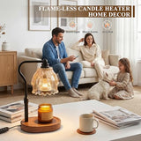 Candle Warmer Lamp with Timer and Wireless Remote Control, Dimmable Candle Warmer for Jar Candles, Height Adjustable Wax Melts Warmer, Mothers Day Birthday Gift for Women, House Warming New Home Decor