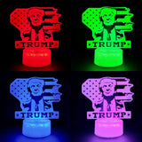 3D LED Night Light Trump 2024 Flat Acrylic Illusion Lighting Lamp with 7 Colors and Touch Sensor, Trump Fan Nightlight Gift, Trump Fight!