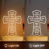 OkiyiD Baptism Gift for Girl Boy, Christening Gifts, Cross 3D Night Light LED Illusion Lamp,Soft Warm Lamp for Kids Bedroom Decoration, You are a Child of God