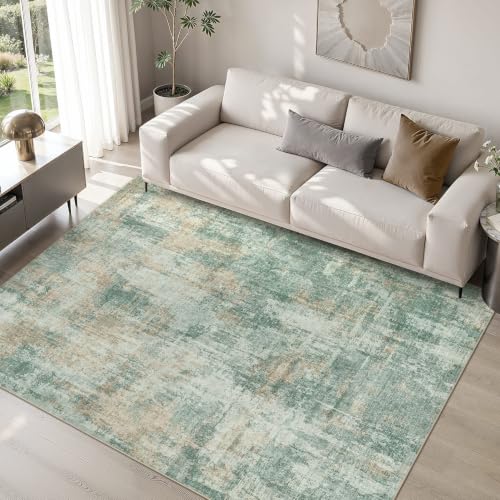 5x7 Area Rug for Living Room Washable Abstract Indoor Carpet