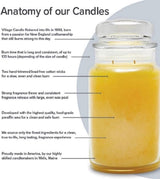 Village Candle Warm Buttered Bread Large Glass Apothecary Jar, Scented Candle, 21.25 oz., Brown