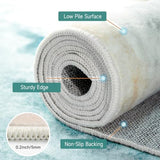 Beach Pattern Small Rug 2x3ft Runner Rug Non Slip Washable Kitchen Runner Rug with Rubber Backing，Low-Pile Soft Indoor Door mats Washable Runner Rugs for Hallway Entryway Kitchen Bedroom