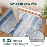 KOZYFLY Modern Washable Rug Runner 2x6 Runners For Hallways Blue/Grey/Beige
