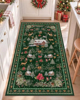 OLANLY 2x4 Christmas Accent Rug Non Slip Carpet for Entryway Kitchen
