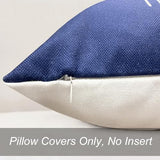 Decorative Throw Pillow Covers Set of 4 Blue Pillow Covers 18x18 inch Throw Pillow Cases Linen Square Pillow Case,Farmhouse Outdoor Modern Boho Pillow Covers for Couch Sofa Living Room