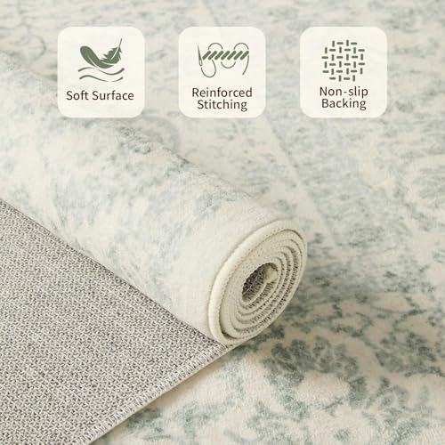8x10 Area Rugs,Large Rugs for Living Room(Green)