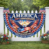 Personalized 250 Years of Freedom Flag, Custom 250 Year American Anniversary Banner with Family Name, 250th American Anniversary Decorations, Patriotic Banner Gifts for Family, Friend A05