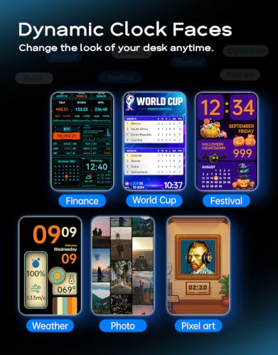 Divoom Times Frame Smart Desk Clock Display with Custom Faces & RGB Glow