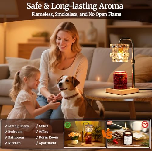 Alpharan Candle Warmer Lamp with Timer - Electric Wax Warmer for Home Desk Decor, Birthday Gifts for Women Mom Men, House Warming Gifts New Home Kitchen Office Dorm