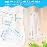 Maitys Blinds Hold Down Brackets Clear Plastic Blind Brackets Hold Replacements for 2 Inch Horizontal Blind Shades Windows Doors(4 Pieces)