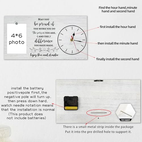 to My Wife Picture Frame with Clock Gifts for Wife from Husband, Romantic Wedding Anniversary Birthday Valentines Gifts for Women Her, Mother's Day Healing Thoughts Presents for Her