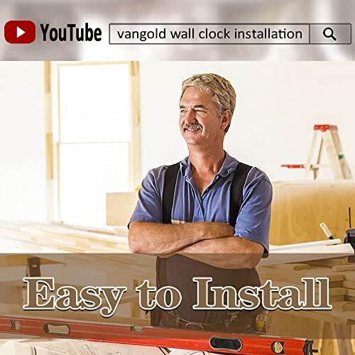 VANGOLD Large Wall Clock DIY Wall Decorations 3D Sticker Frameless Clock for Home Living Room Bedroom Office Decor