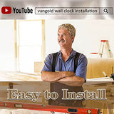 VANGOLD Large Wall Clock DIY Wall Decorations 3D Sticker Frameless Clock for Home Living Room Bedroom Office Decor