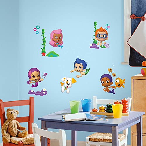 RoomMates Bubble Guppies Peel and Stick Wall Decals, 44 Decal Set, Vinyl, Multicolor, Removable Repositionable, No Sticky Residue, For Smooth Surfaces