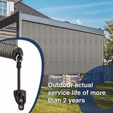 Coolaroo Replacement Parts Shade Tie Downs and End Cap with Ring Kit,Weather Resistance,Compatible with Coolaroo Exterior Roller Shade,Outdoor Blinds(Brown,2 Set)