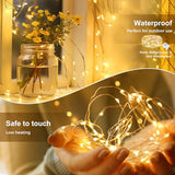 kolpop 12 Pack LED Fairy Lights Battery Operated with 3 Modes, Mini Twinkle String Lights Battery Powered Waterproof for Christmas Mason Jars Party