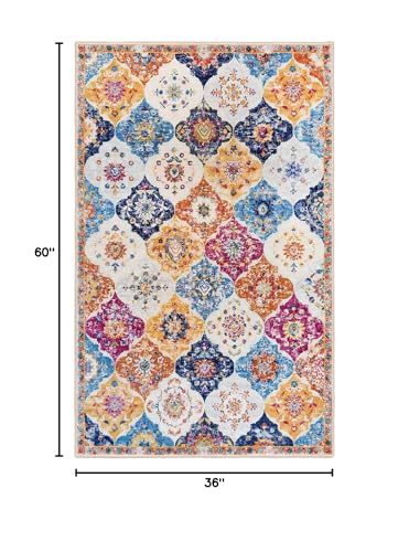 3x5 Washable Area Rug Nonslip Door Mat Indoor for Entryway Bedside