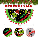 Christmas Tree Skirt 48 Inch, Soft and Funny Merry Christmas Tree Collar Farmhouse Xmas Holiday Decoration (Style B)