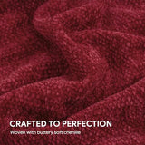 RECYCO Chenille Christmas Throw Blanket for Couch, 50"x60", Christmas Red