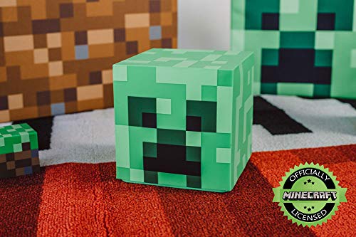Minecraft Creeper LED Mood Light Creeper Lamp Mood Lighting Battery Powered | Collectible Mood Lamp | Green Mood Light LED Creeper | 5 Inches Tall
