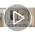 LOAAO 22"X30" Black Rectangle Bathroom Mirror Wall, Matte Black Aluminum Alloy Frame, Hangs Vertically or Horizontally, Easy to Install