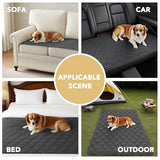 H.VERSAILTEX Couch Cover Chenille Pet Fuzzy Sofa Covers for 3 Cushion Couch Anti Slip Washable Sofa Slipcovers with Strap Soft Couch Protector Cover for Dogs Cats Kids(27.6" x 71", Grey)