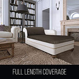 Sofa Shield Loveseat and Chaise Furniture Protectors, Both in Charcoal/Charcoal, Loveseat for Seat Width up to 54", Chaise for Seat Width up to 34", Reversible, Washable, 2 Item Bundle