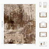 8x10 Rugs for Living Room - Modern Abstract Washable Rug, Ultra Soft Non Slip Low Pile Large Rugs, Floor Carpet for Bedroom Dining Room Office Laundry Nursery Home(A-Brown)