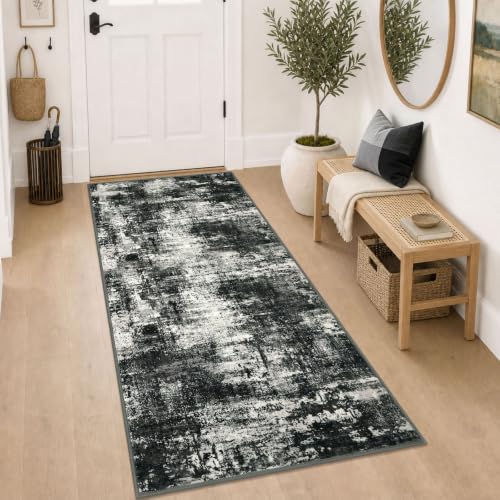 Abstract Washable 3x6 Hallway Runner Rug Non Slip Kitchen Runner