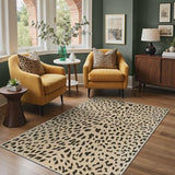 3x5 Washable Rug Small Leopard Print Area Mat for Entryway Bathroom