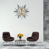 Lafocuse 23 Inch Silent Large Wall Clock for Living Room Décor, Decorative Mid Century Wall Clock, Sunburst Starburst Wall Clocks Battery Operated, Modern Art Deco