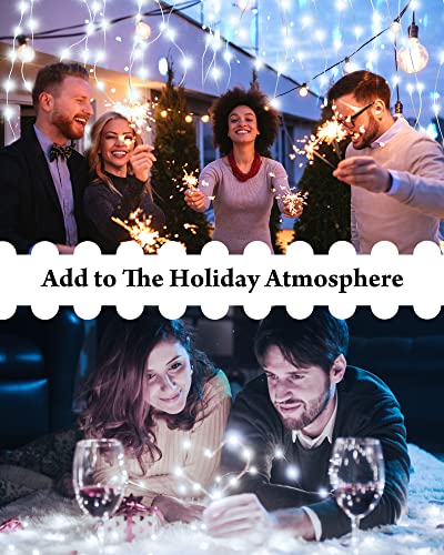 Riakrum 50 Pack 10 ft 30 LED Fairy Lights Battery Operated, Christmas Tiny String Lights Bulk Starry Light Waterproof for Mason Jars Wedding Party Christmas Centerpiece Table Decor, White