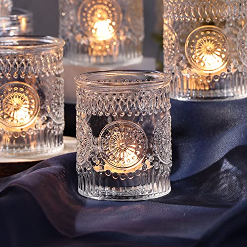 Clear Votive Candle Holders Set of 36- Glass Tea Light Candle Holders Bulk
