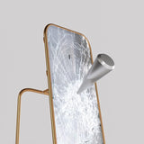 Floor Mirror Full-Length Dressing Mirror, Floor-Standing Household Coat Rack, Multi-Functional Clothes Rack, Mobile Fitting Mirror Standing Mirror(White)