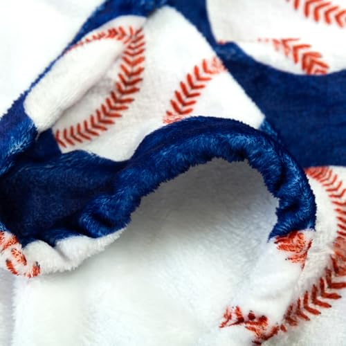 Sviuse Baseball Blanket Blue Soft Blanket for Boys Teenagers Men Twin Size | Baseball Lover Gifts, Baseball Blanket for Adults Teens Kids, Sport Theme, All Season Use, Couch, Bed & Sofa, Home Decor