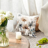 AVOIN colorlife Poppy Flowers Chinoiserie Pillow Covers 18x18 Inch Set of 2