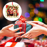 WaaHome Picture Frame Christmas Ornaments 2026-3'' Floral Photo Frame Christmas Tree Ornaments Decorations Gifts for Family Friends Women Mom