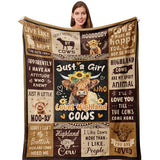 Highland Cow Blanket, Highland Cow Gifts for Women, Cow Gifts for Women for Mothers Day/Birthday/Christmas Soft Throw Blanket 50"x60"