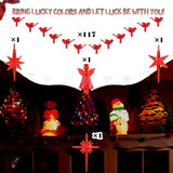 117Pcs Ceramic Christmas Tree Red Cardinal Bird Replacement Lights Bulbs and 1 Angel/3Stars Topper Ornament for Ceramic Tree Décor - Medium Plastic Pegs.