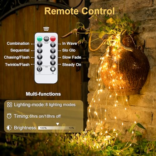 JMEXSUSS 2 Pack Fairy Lights Battery Operated with Remote, Total 400 LED 132ft Battery Powered String Lights, Twinkle Fairy Lights for Bedroom, Classroom, Dorm, Tree, Indoor, Outdoor Decor, Warm White