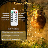JMEXSUSS 2 Pack Fairy Lights Battery Operated with Remote, Total 400 LED 132ft Battery Powered String Lights, Twinkle Fairy Lights for Bedroom, Classroom, Dorm, Tree, Indoor, Outdoor Decor, Warm White