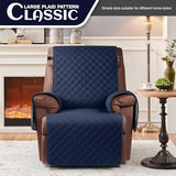 KinCam 100% Waterproof Recliner Loveseat Cover with Console X1, Recliner Couch Covers X1, Recliner Chair Covers X1(Dark Blue)