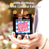40th Birthday Gifts Women Men, 40th Birthday Decorations for Women Men, Funny 40 Birthday Candle Gifts for Him Her Mom Dad Husband Wife Best Friends Sister, 1986 40 Year Old Gag Gift Ideas