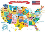 DECOWALL SG2-1906 USA Kids Wall Stickers Wall Decals Peel and Stick Removable Wall Stickers for Kids Nursery Bedroom Living Room décor
