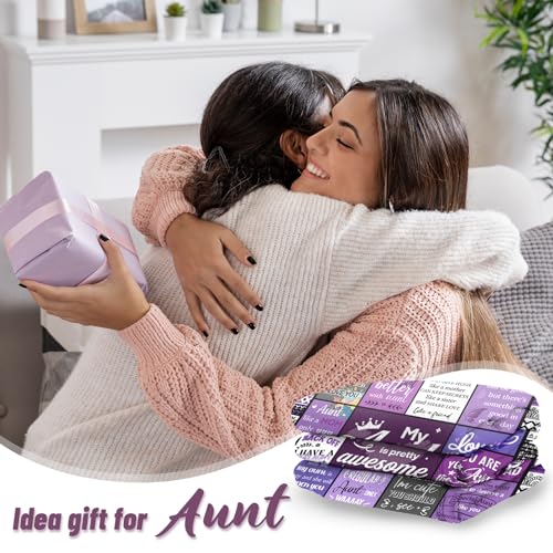 Aunt Gifts, Auntie Gift Ideas, Gifts for Aunt from Niece/Nephew, Auntie Birthday Gift, Soft Throw Blankets 60"X50"