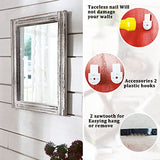 AAZZKANG Wall Mirror with Wood Framed Rustic Mirrors for Wall Rectangle Decorative for Bedroom Bathroom Living Room Entryway Farmhouse Hanging Small