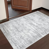 3x4 Rugs for Entryway,Washable Area Rug,Grey