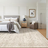 Rugland 8x10 Area Rugs - Stain Resistant Washable Rugs 8x10, Anti Slip Large Rugs for Living Room, Vintage Tribal Bedroom Area Rugs(8'x10', Distressed Beige)