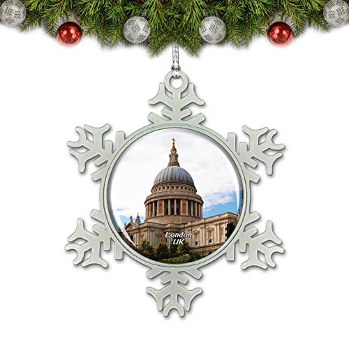 UK England St. Paul's Cathedral London Christmas Ornament Tree Decoration Crystal Metal Souvenir Gift